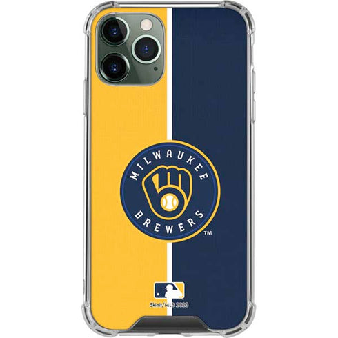 MLB Milwaukee Brewers Split iPhone 12 Pro Clear Case