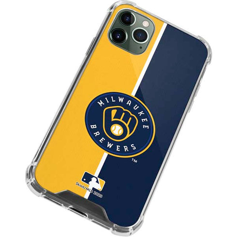 MLB Milwaukee Brewers Split iPhone 12 Pro Clear Case