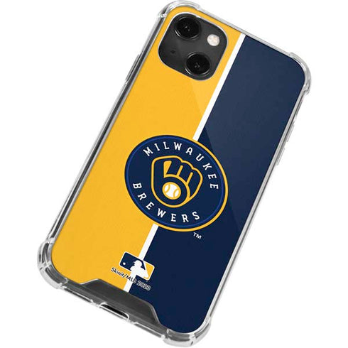 MLB Milwaukee Brewers Split iPhone 13 Mini Clear Case
