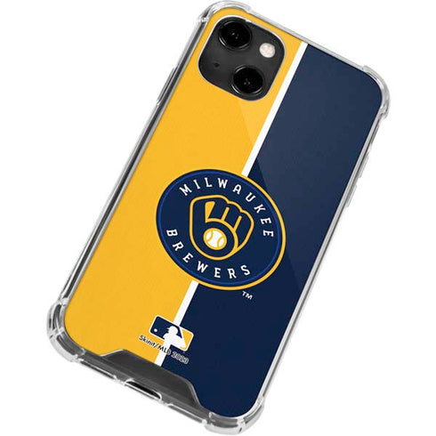 MLB Milwaukee Brewers Split iPhone 14 Clear Case
