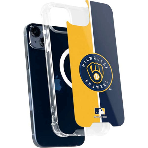 MLB Milwaukee Brewers Split iPhone 14 Plus MagSafe Case