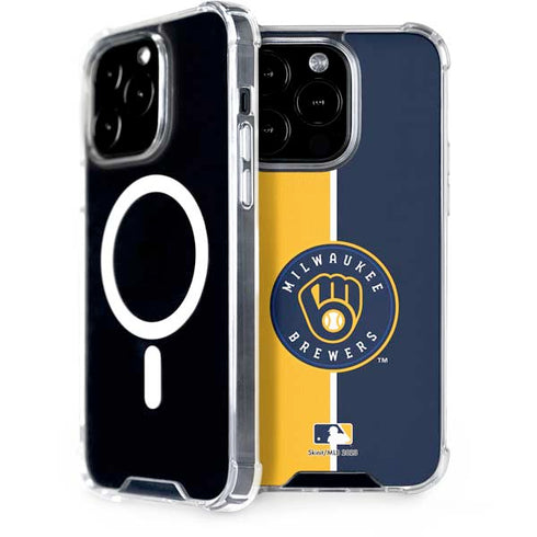 MLB Milwaukee Brewers Split iPhone 15 Pro MagSafe Case