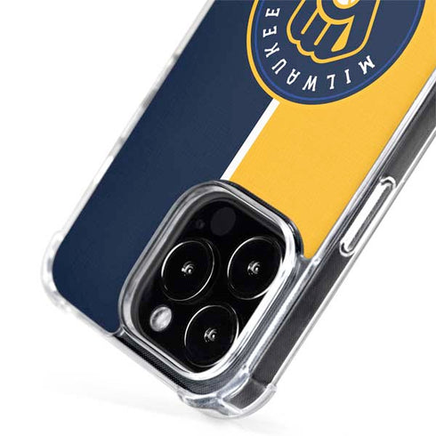 MLB Milwaukee Brewers Split iPhone 15 Pro MagSafe Case