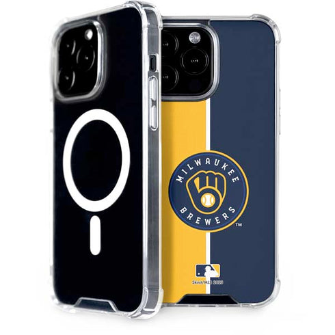 MLB Milwaukee Brewers Split iPhone 15 Pro Max MagSafe Case