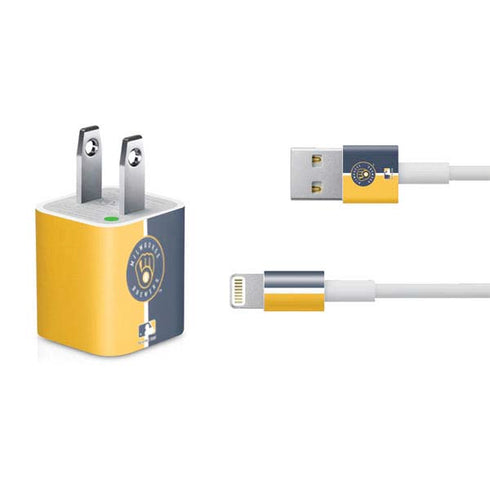 MLB Milwaukee Brewers Split iPhone Charger (5W USB) Skin