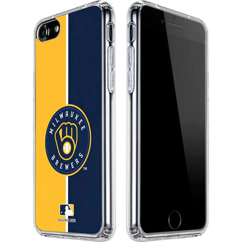 MLB Milwaukee Brewers Split iPhone SE (2nd & 3rd Gen) Clear Case