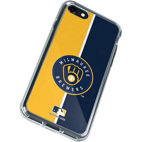 MLB Milwaukee Brewers Split iPhone SE (2nd & 3rd Gen) Clear Case