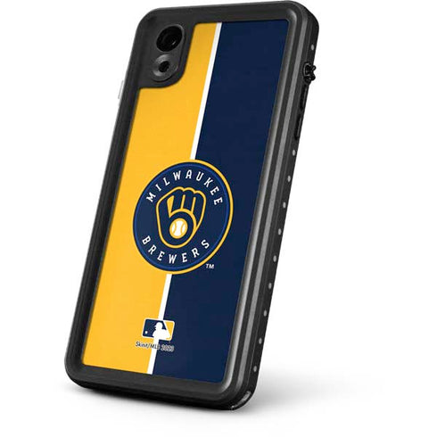 MLB Milwaukee Brewers Split iPhone XR Waterproof Case