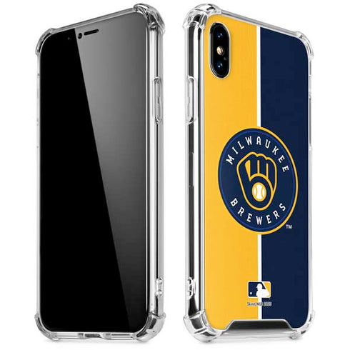 MLB Milwaukee Brewers Split iPhone XS Max Clear Case