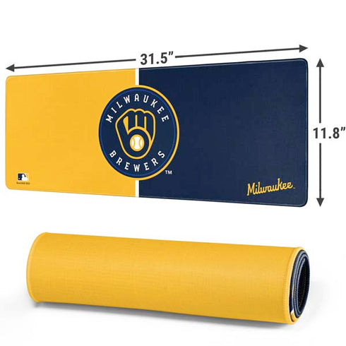 MLB Milwaukee Brewers Split Gaming Mouse Pad