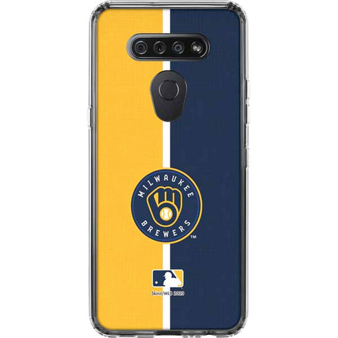 MLB Milwaukee Brewers Split LG K51/Q51 Clear Case
