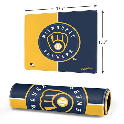 MLB Milwaukee Brewers Split Gaming Mouse Pad