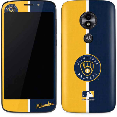 MLB Milwaukee Brewers Split Moto E5 Play Skin