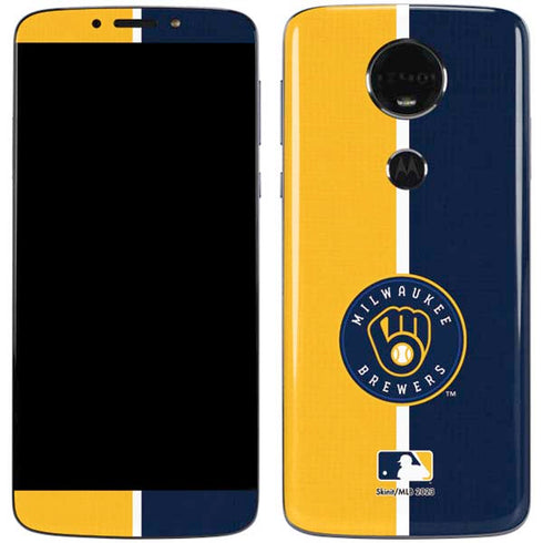 MLB Milwaukee Brewers Split Moto E5 Plus Skin