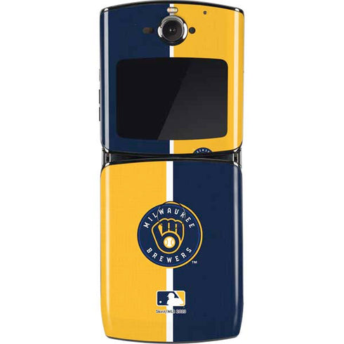 MLB Milwaukee Brewers Split Motorola RAZR Skin