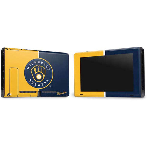 MLB Milwaukee Brewers Split Nintendo Switch Bundle Skin