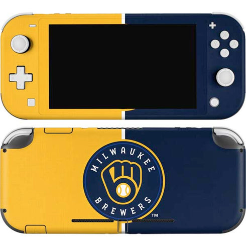 MLB Milwaukee Brewers Split Nintendo Switch Lite Skin