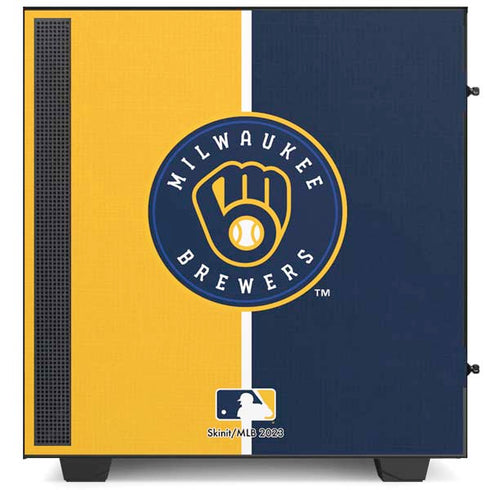 MLB Milwaukee Brewers Split NZXT H510 Compact ATX Mid-Tower Case Skin