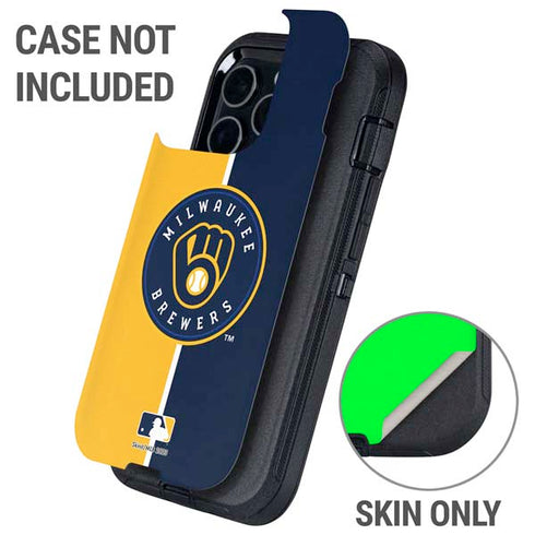 MLB Milwaukee Brewers Split Otterbox Defender iPhone Skin