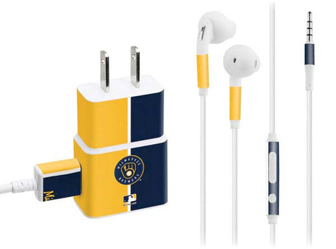 MLB Milwaukee Brewers Split Phone Charger Skin