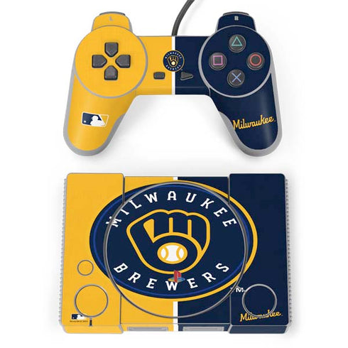 MLB Milwaukee Brewers Split PlayStation Classic Bundle Skin