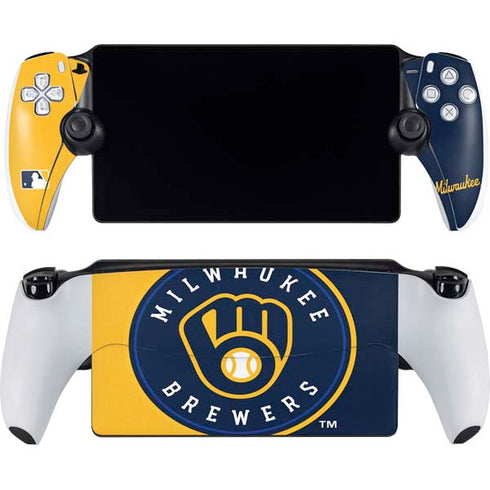 MLB Milwaukee Brewers Split PlayStation Portal Remote Player Skin
