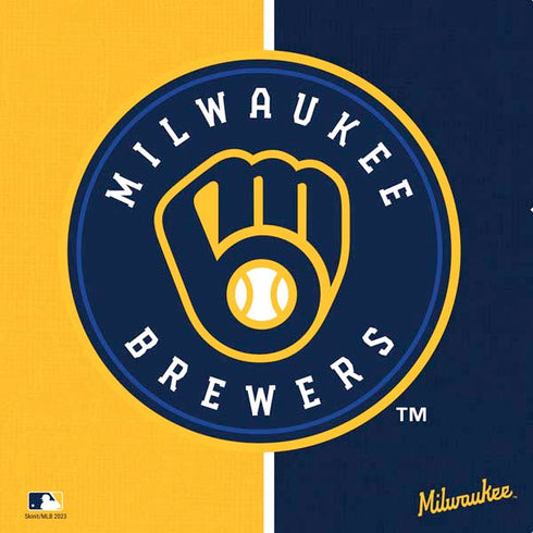 MLB Milwaukee Brewers Split PS4 Console and Controller Bundle Skin