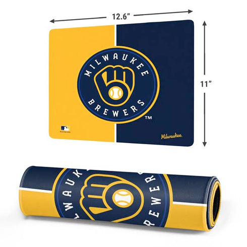 MLB Milwaukee Brewers Split Gaming Mouse Pad