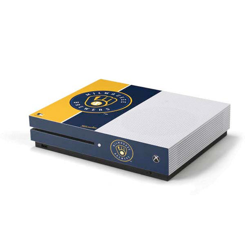 MLB Milwaukee Brewers Split Xbox One S Console Skin