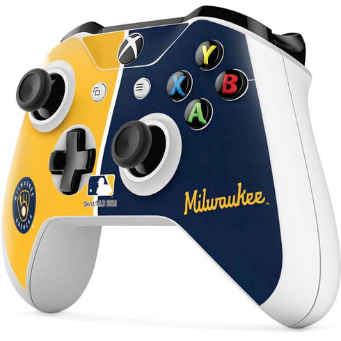 MLB Milwaukee Brewers Split Xbox One S Controller Skin