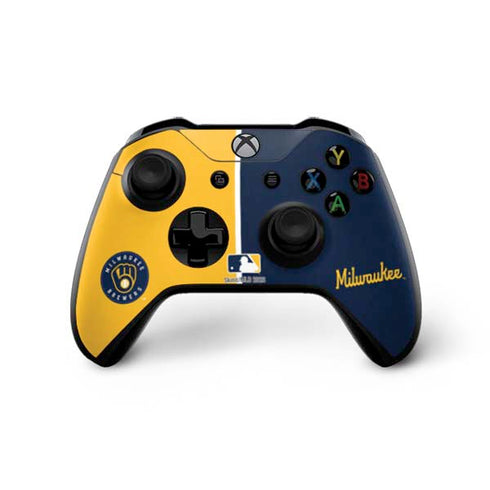 MLB Milwaukee Brewers Split Xbox One X Controller Skin