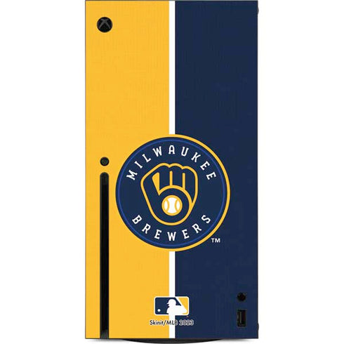 MLB Milwaukee Brewers Split Xbox Series X Console Skin