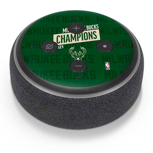 NBA Milwaukee Bucks 2021 Champions Amazon Echo Dot Skin