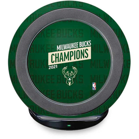 NBA Milwaukee Bucks 2021 Champions Fast Charge Wireless Charging Stand Skin