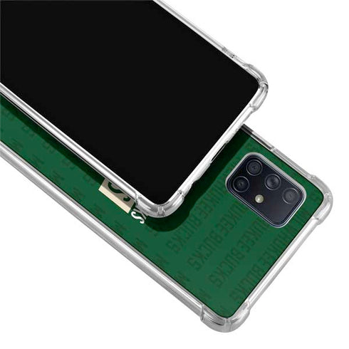 NBA Milwaukee Bucks 2021 Champions Galaxy A51 5G Clear Case