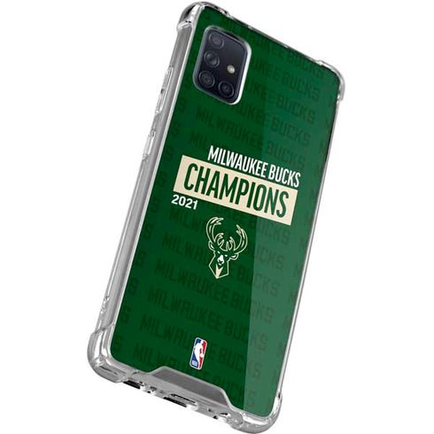NBA Milwaukee Bucks 2021 Champions Galaxy A51 5G Clear Case