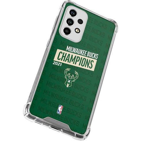 NBA Milwaukee Bucks 2021 Champions Galaxy A53 5G Clear Case