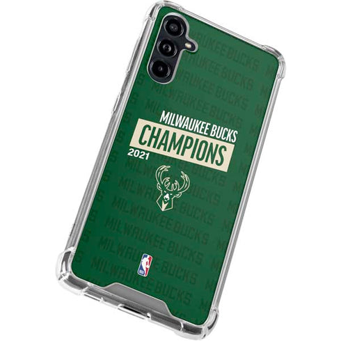 NBA Milwaukee Bucks 2021 Champions Galaxy A54 5G Clear Case
