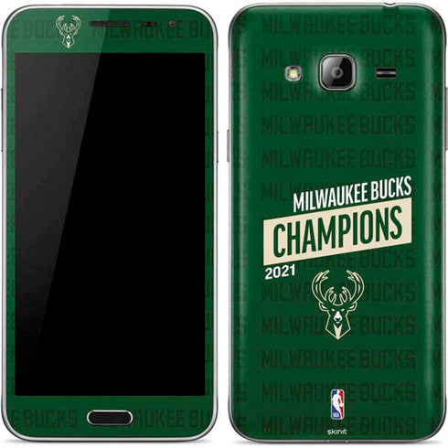 NBA Milwaukee Bucks 2021 Champions Galaxy J3 Skin