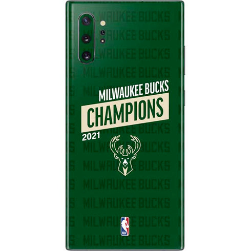 NBA Milwaukee Bucks 2021 Champions Galaxy Note 10 Plus Skin