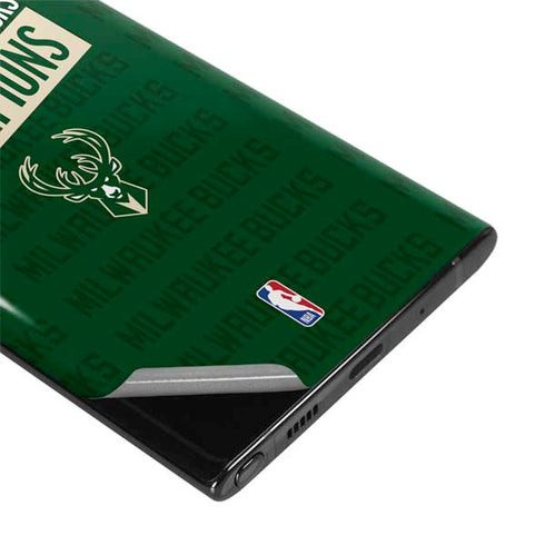 NBA Milwaukee Bucks 2021 Champions Galaxy Note 10 Plus Skin