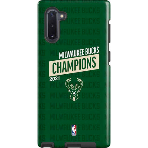 NBA Milwaukee Bucks 2021 Champions Galaxy Note 10 Pro Case