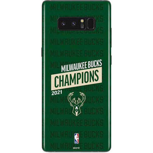 NBA Milwaukee Bucks 2021 Champions Galaxy Note 8 Skin