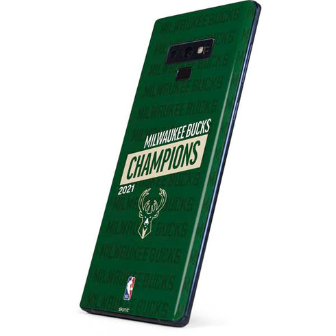 NBA Milwaukee Bucks 2021 Champions Galaxy Note 9 Skin