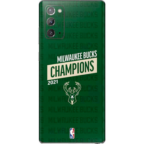 NBA Milwaukee Bucks 2021 Champions Galaxy Note20 5G Skin