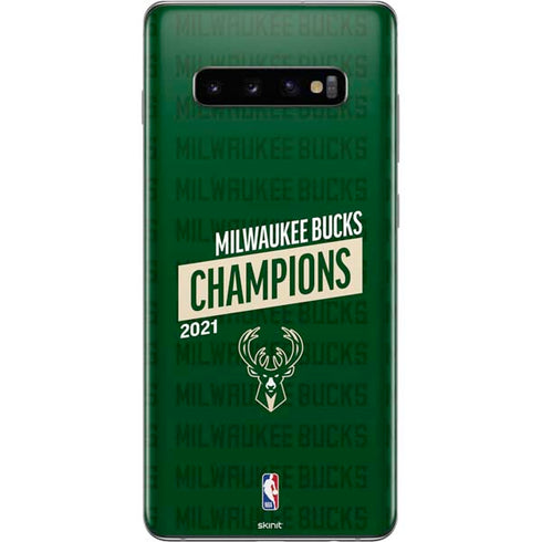 NBA Milwaukee Bucks 2021 Champions Galaxy S10 Plus Skin