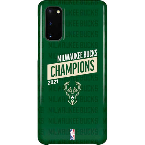 NBA Milwaukee Bucks 2021 Champions Galaxy S20 Lite Case