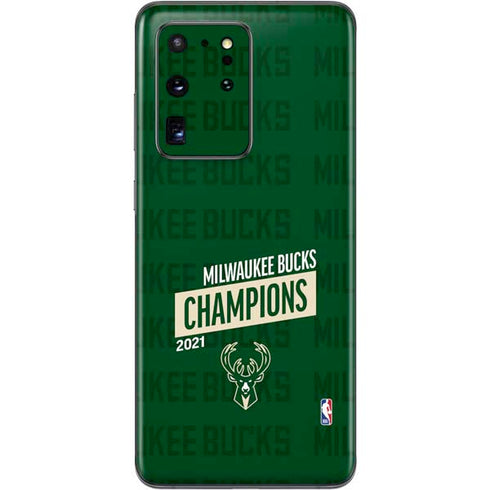 NBA Milwaukee Bucks 2021 Champions Galaxy S20 Ultra 5G Skin