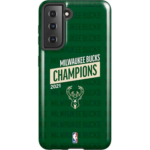 NBA Milwaukee Bucks 2021 Champions Galaxy S21 5G Pro Case