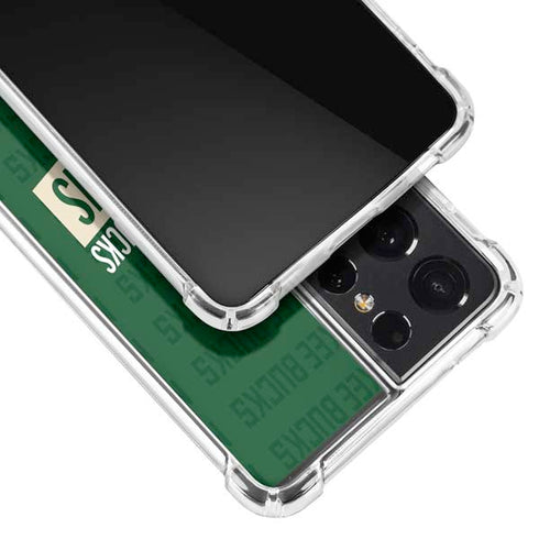 NBA Milwaukee Bucks 2021 Champions Galaxy S21 Ultra 5G Clear Case